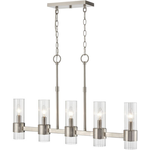 Caberton 5 Light 32 inch Brushed Nickel Chandelier Ceiling Light
